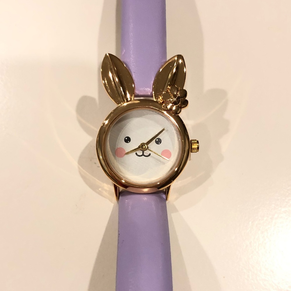 Purple Easter bunny rabbit watch